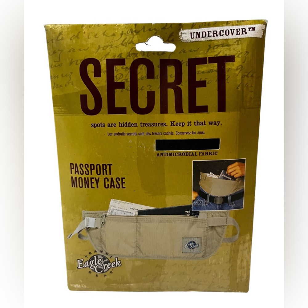 Passport money case “secret” waist band